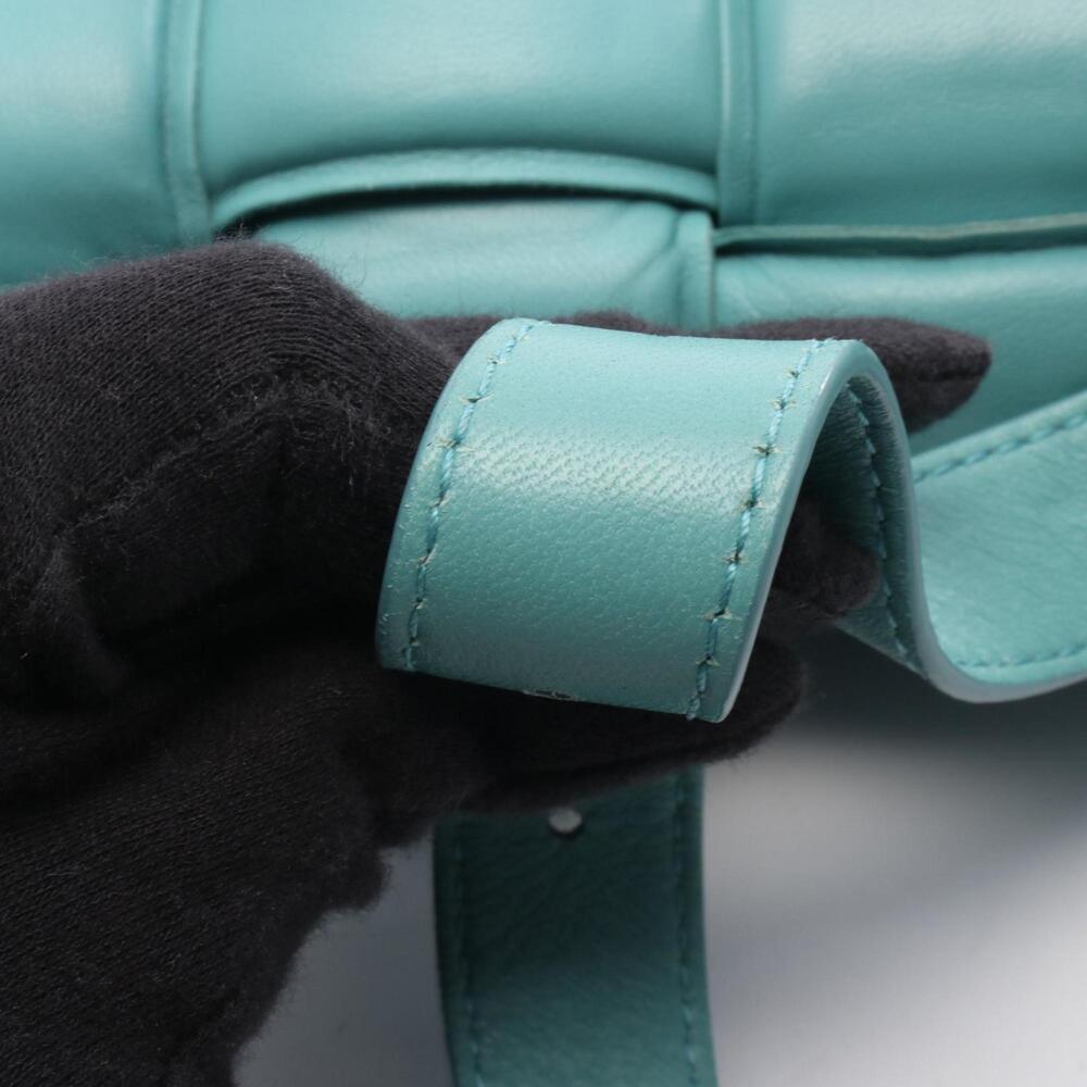 BOTTEGA VENETA Blue Leather Intrecciato Shoulder Bag - Picture 8 of 8